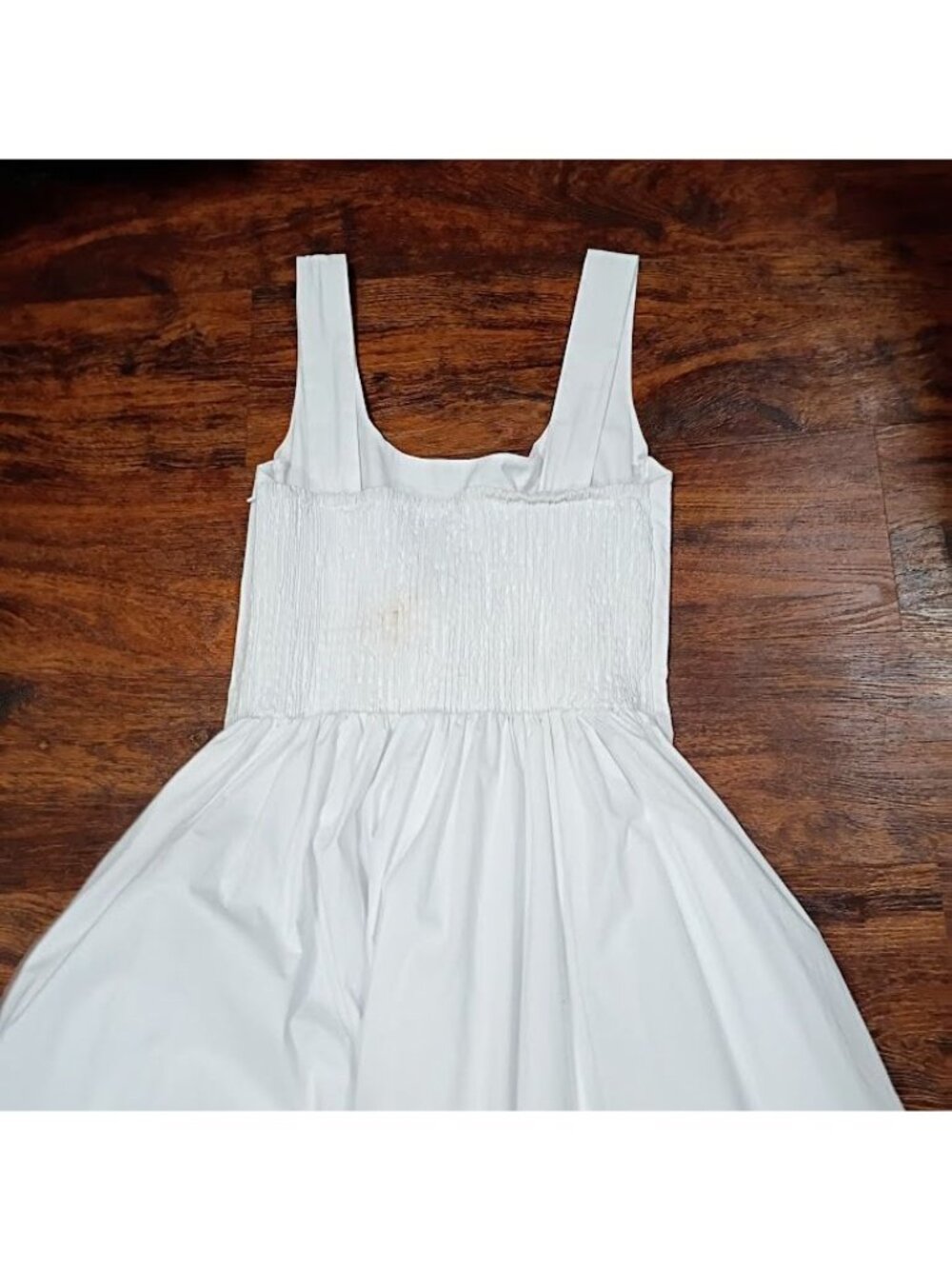 Line & Dot White Wide-Leg Sleeveless Jumpsuit With Smocked Back Size Small - Picture 7 of 14
